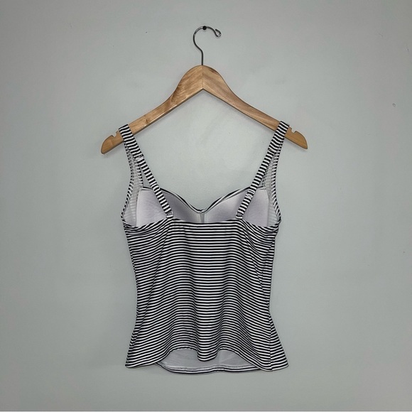bond-eye Tankini Top Size 8 US White Grey Striped Twist Front  NipTuck Australia - Picture 5 of 11